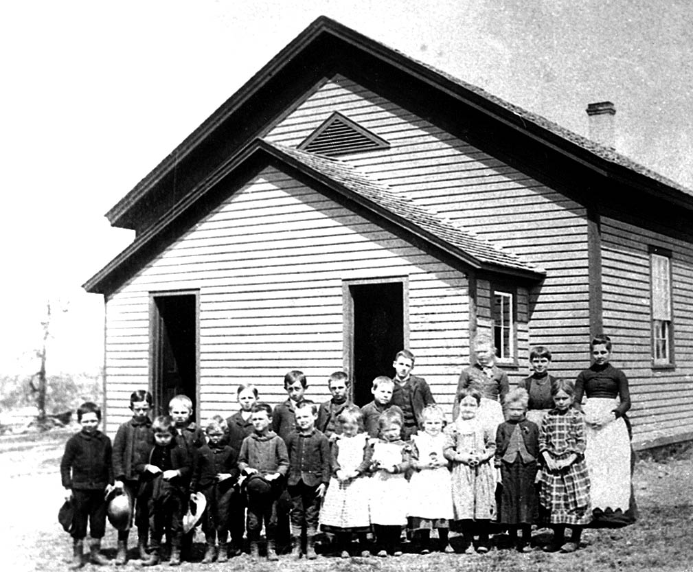 Greenbush School group in 1887 in WI