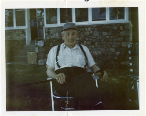Frank Knoche outside his home