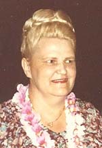 Rosie wearing lei, Hawaii trip 1979